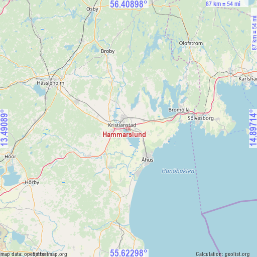 Hammarslund on map