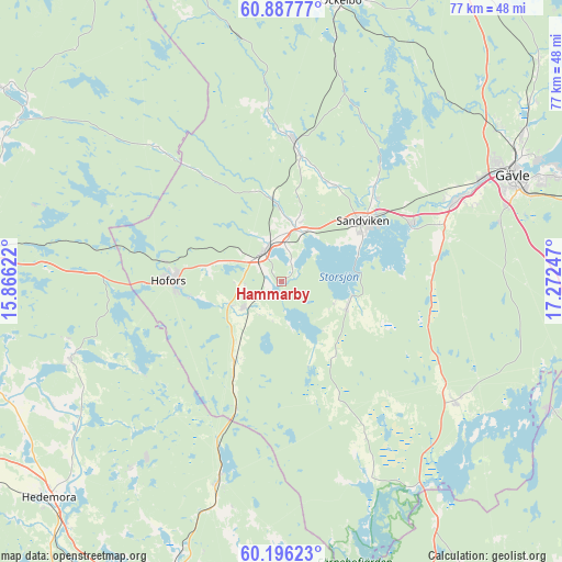 Hammarby on map