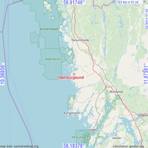 Hamburgsund on map