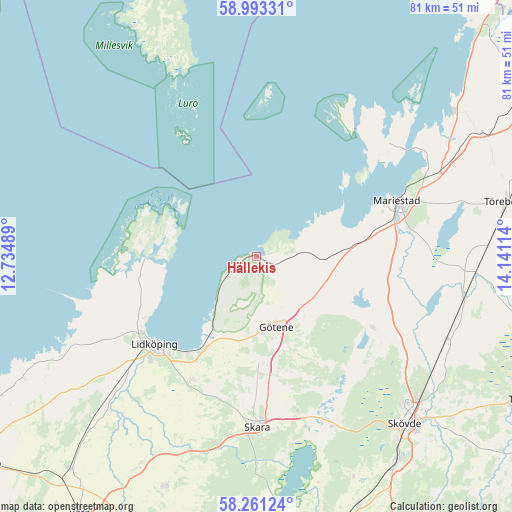 Hällekis on map