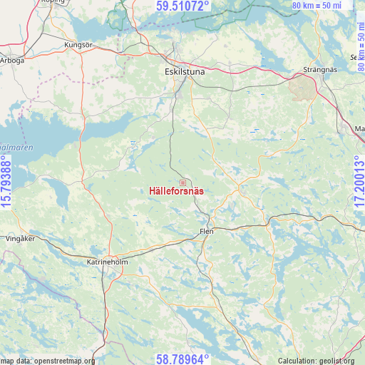 Hälleforsnäs on map