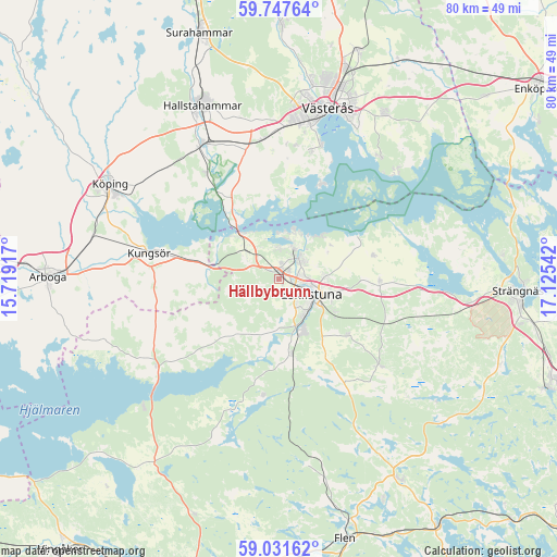 Hällbybrunn on map