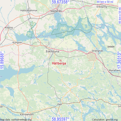 Hällberga on map