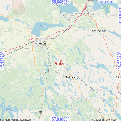 Grebo on map