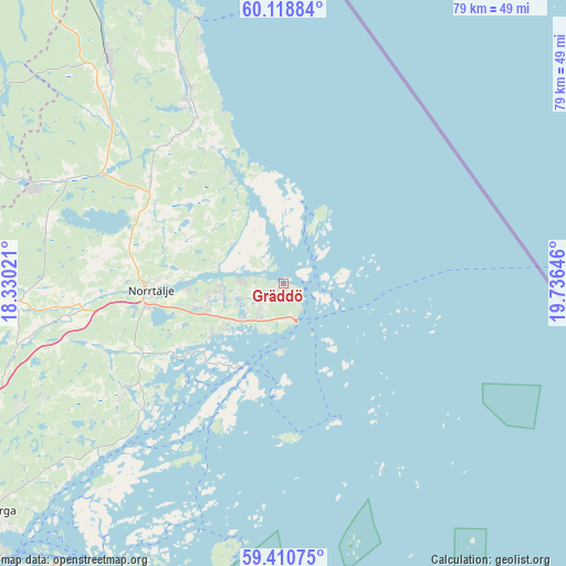 Gräddö on map