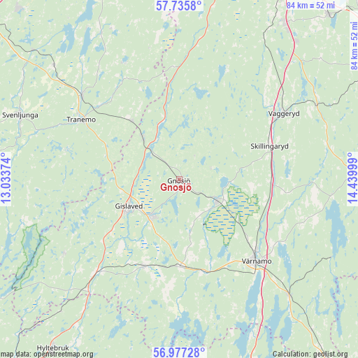 Gnosjö on map