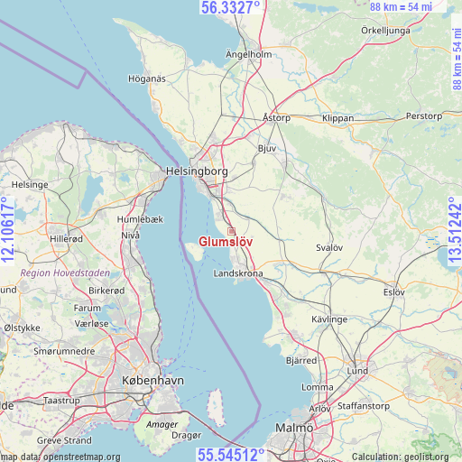 Glumslöv on map