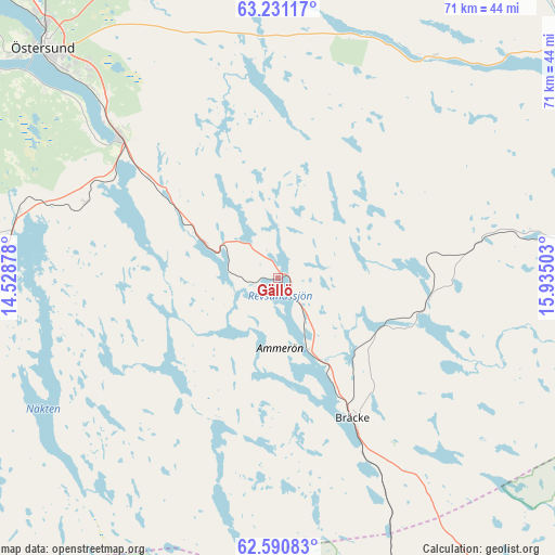 Gällö on map