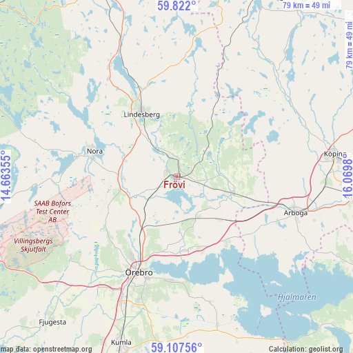 Frövi on map