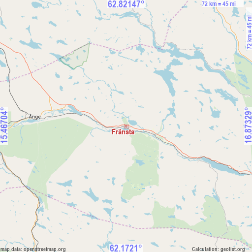 Fränsta on map