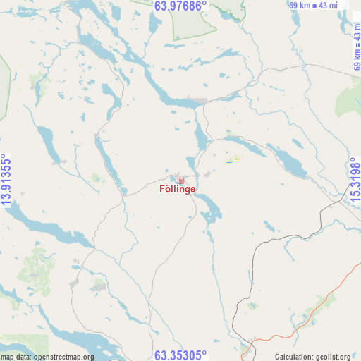 Föllinge on map