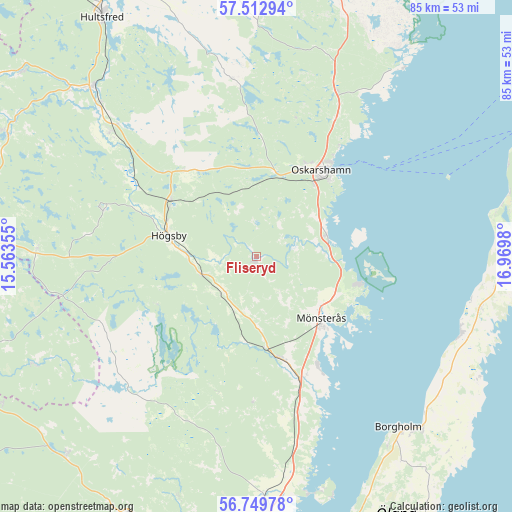 Fliseryd on map