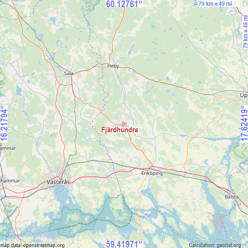 Fjärdhundra on map