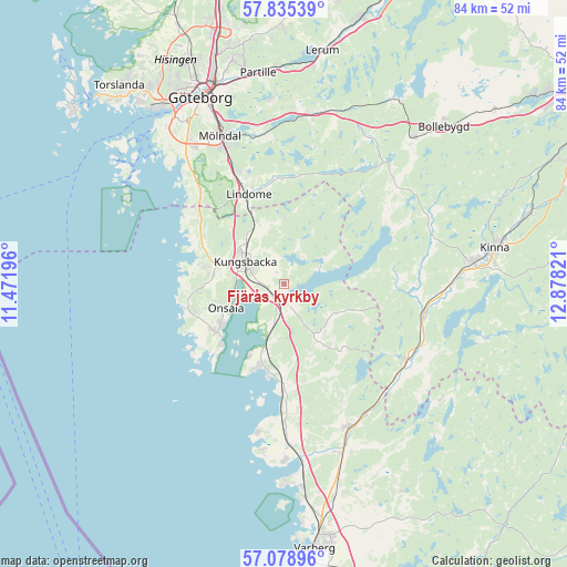 Fjärås kyrkby on map