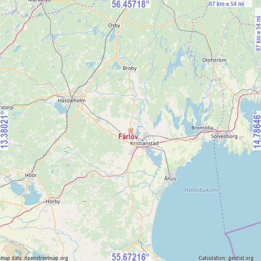 Färlöv on map