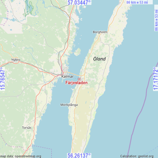 Färjestaden on map