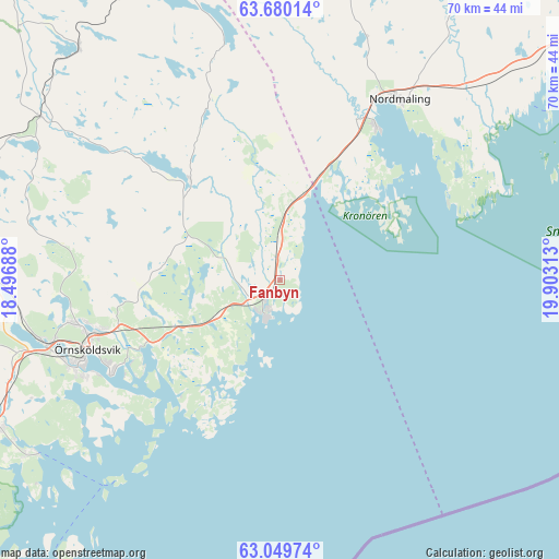 Fanbyn on map