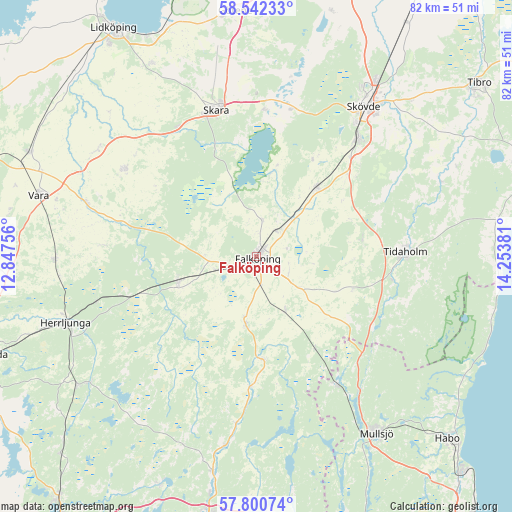 Falköping on map