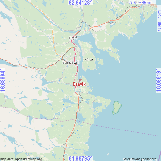 Essvik on map