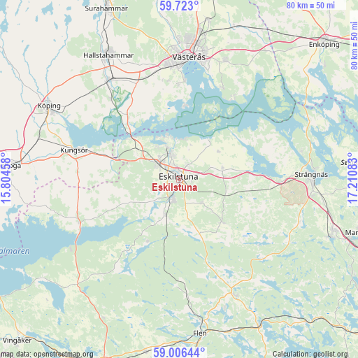 Eskilstuna on map