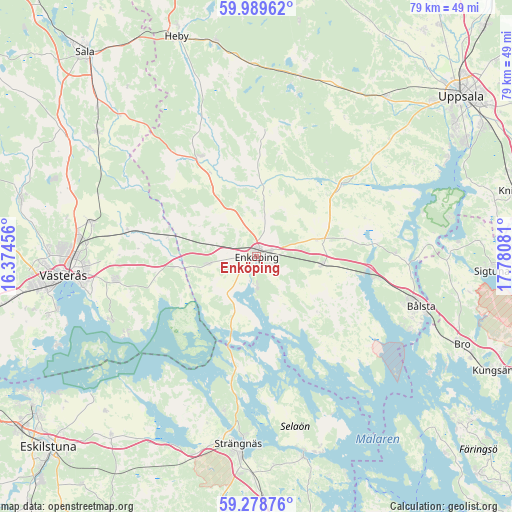 Enköping on map