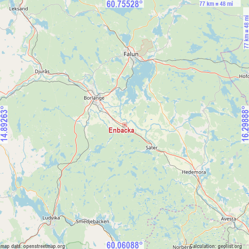 Enbacka on map