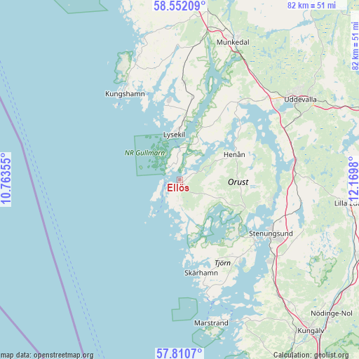 Ellös on map