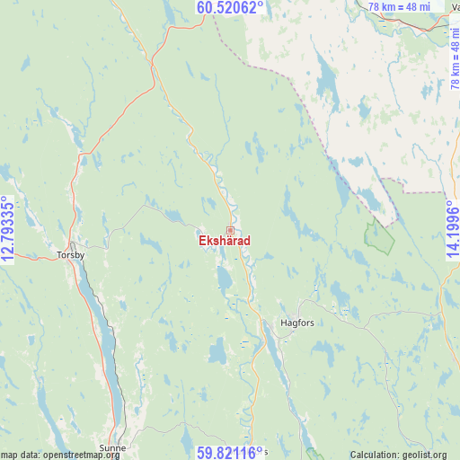 Ekshärad on map