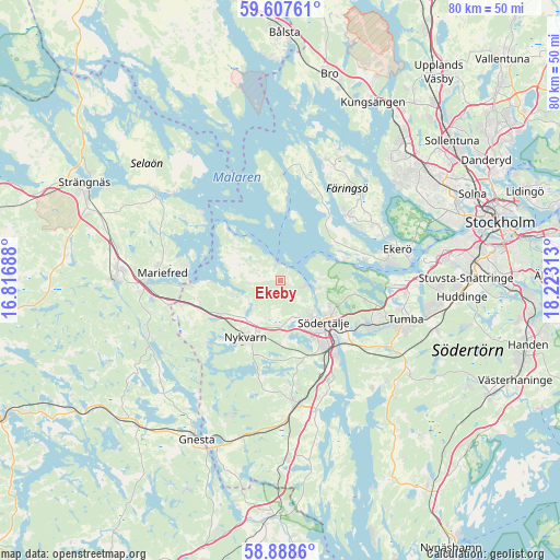 Ekeby on map