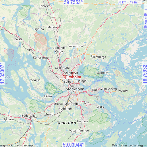 Djursholm on map