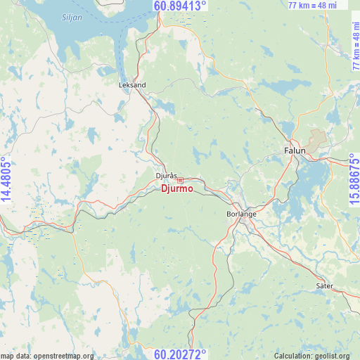 Djurmo on map