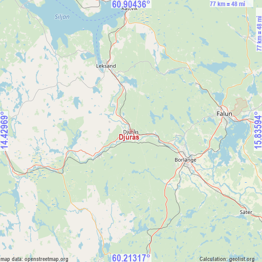 Djurås on map