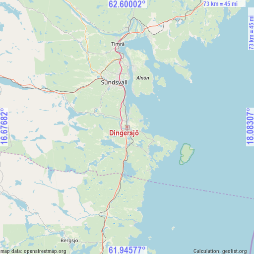 Dingersjö on map