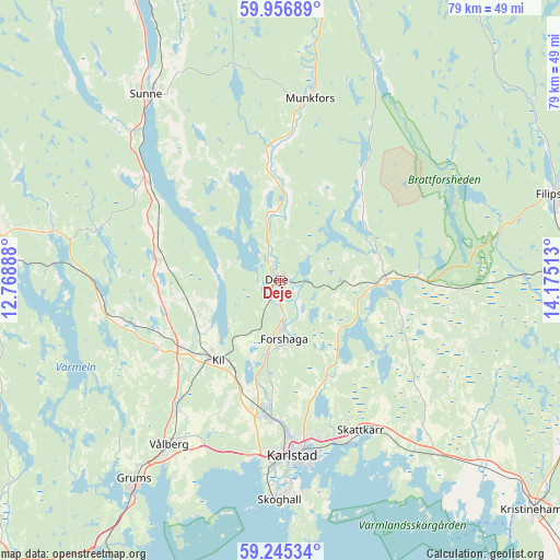 Deje on map