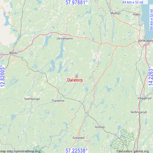 Dalstorp on map