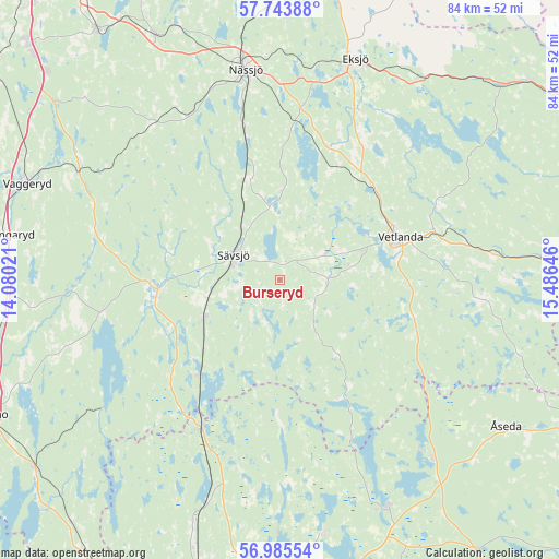 Burseryd on map