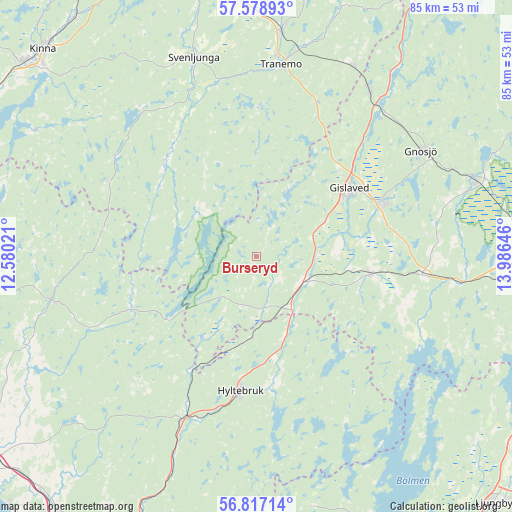 Burseryd on map