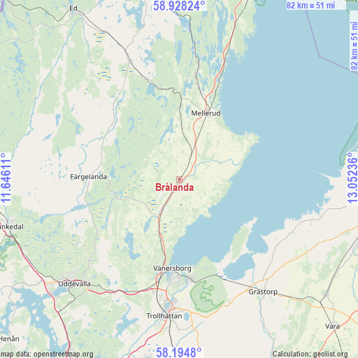Brålanda on map