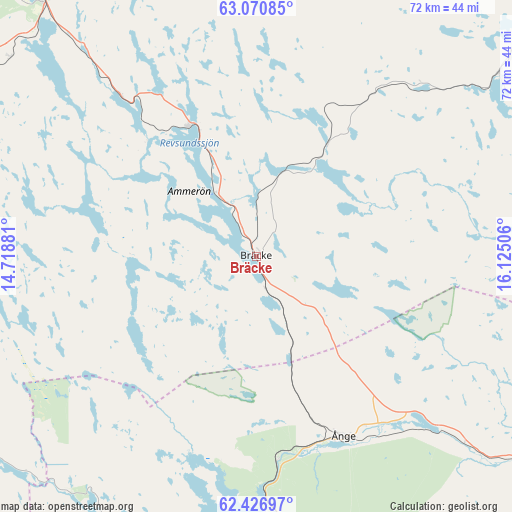 Bräcke on map