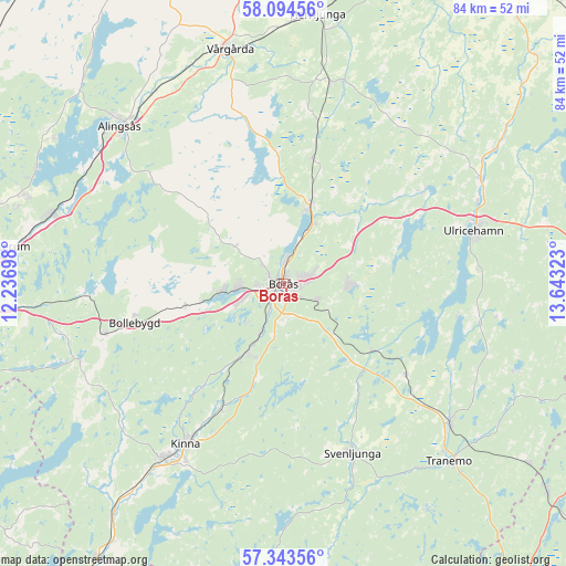 Borås on map