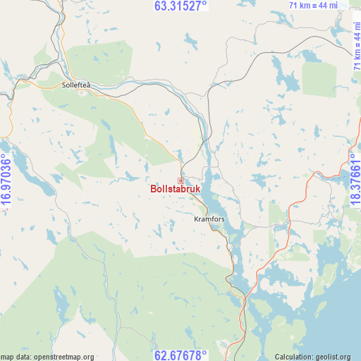 Bollstabruk on map