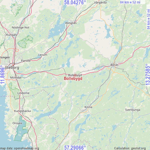 Bollebygd on map