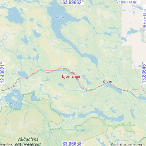 Björnänge on map