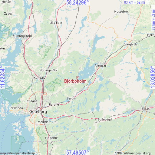 Björboholm on map