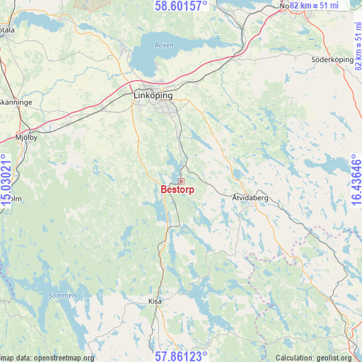 Bestorp on map