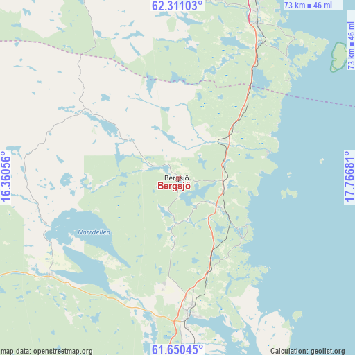 Bergsjö on map