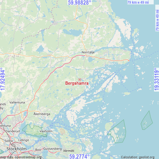 Bergshamra on map