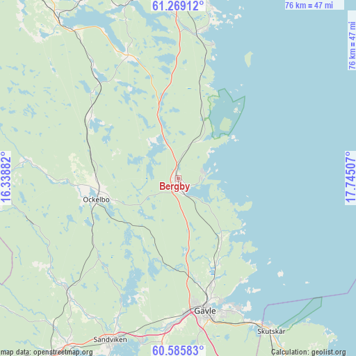 Bergby on map