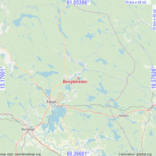 Bengtsheden on map