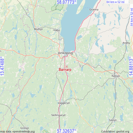 Barnarp on map